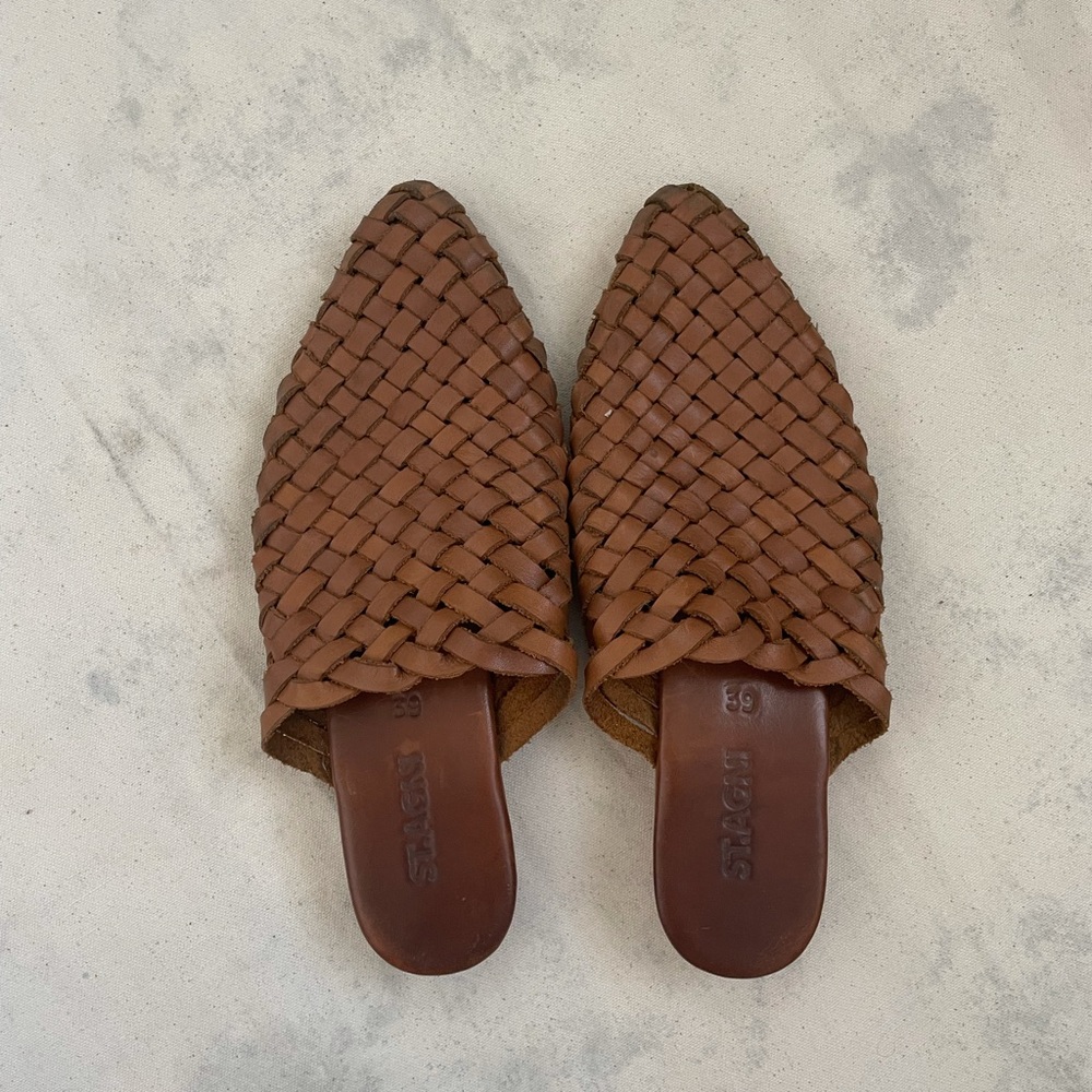 ST. AGNI Paris Woven Mules Size 39
